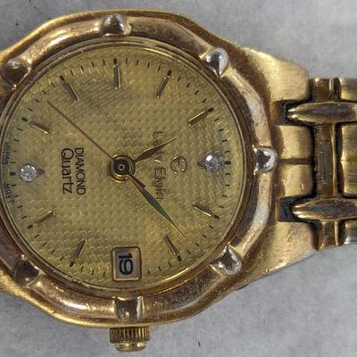 Lady Elgin ELA24-017 Diamond Quartz Gold Women's Wristwatch