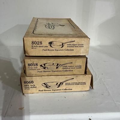 1801 Paul Revere Signature Collection Copper Pans(G-MG)