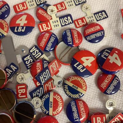 Huge Vintage Button Lot Political & More