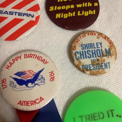 Huge Vintage Button Lot Political & More