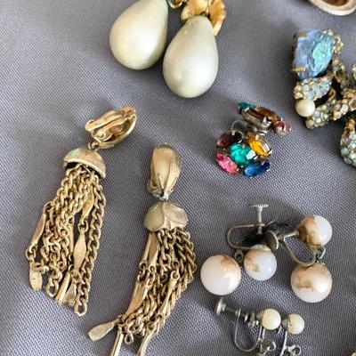 Vintage Clip On / Screw Back Earrings Lot