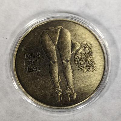 Pin Up Poster Bikini Heads & Tails Challenge Coin