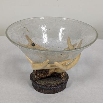 Antler Decor Decorative Centerpiece Bowl