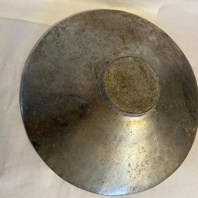 Antique Unique Shaped Primitive Pewter Bowl