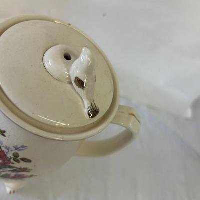 Vintage Japan Electric Teapot Pink Rose and Leaf Design with Cord