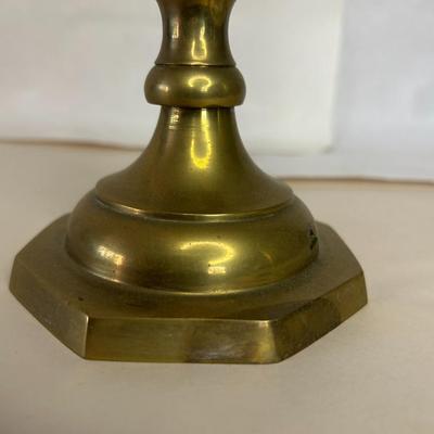 Vintage Mid-Century Solid Brass English Traditional Candlestick