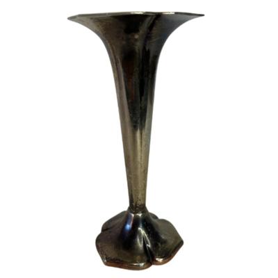 Vintage Art Deco Tulip Tapered Pewter Bud Vase