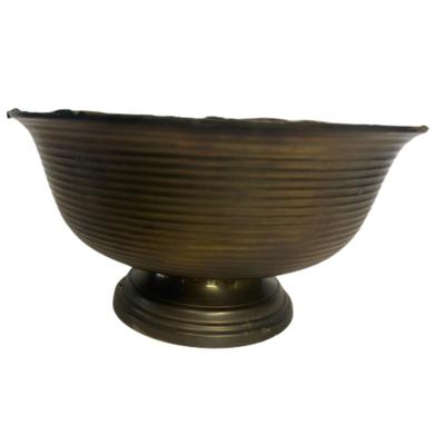 Vintage Brass Compote Bowl Vase Centerpiece Made in India