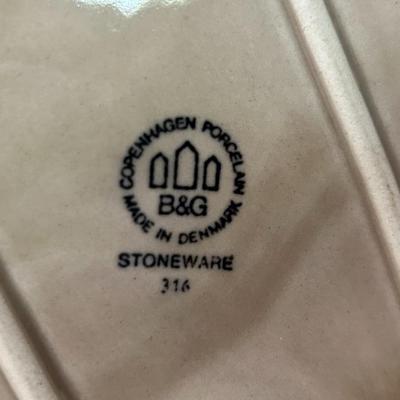 Vintage c.1960s Bing & Grondahl Stoneware Dinnerware Peru Tray No 316