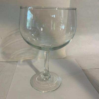 Vintage Mid-Century Heavy Large Margarita Glass with Footed Base