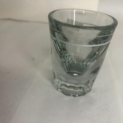 Vintage Anchor Hocking Double Layered Detailed Shot Glass