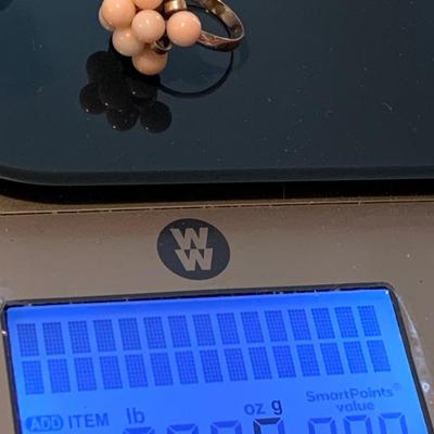 18k Yellow Gold Estate Ring w/ Pearls Size 6