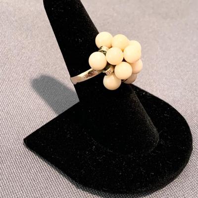 18k Yellow Gold Estate Ring w/ Pearls Size 6