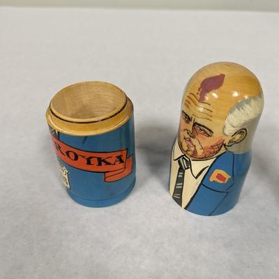 Mikhail Gorbachev Wooden Russian Bottle Doll
