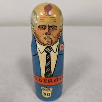 Mikhail Gorbachev Wooden Russian Bottle Doll