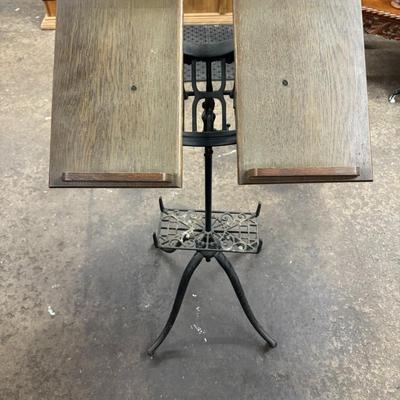 Antique Cast Iron Lambie Bible, Dictionary, Music Stand with Cast Iron Base