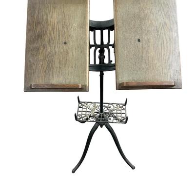 Antique Cast Iron Lambie Bible, Dictionary, Music Stand with Cast Iron Base