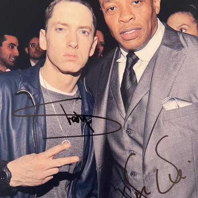 Eminem and Dr. Dre signed photo