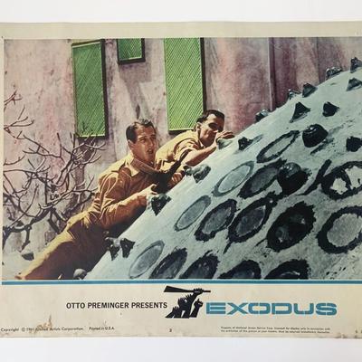 Exodus original 1961 vintage lobby card