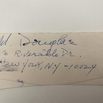 N. Douglas signed note