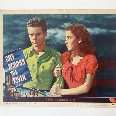City Across the River original 1949 vintage lobby card