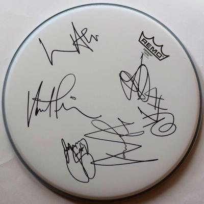 INXS signed drum head