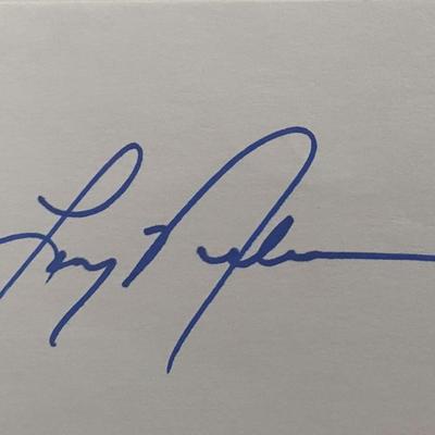 Pro golf champion Larry Nelson original signature 