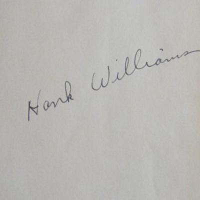 Hank Williams signature slip