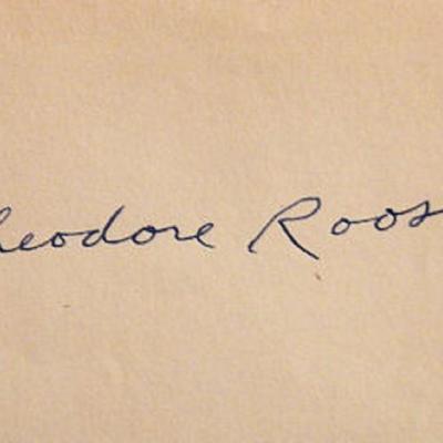 Theodore Roosevelt signature slip 