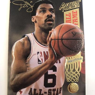 Julius Erving Hall of Fame Basketball Card 25th Anniversary