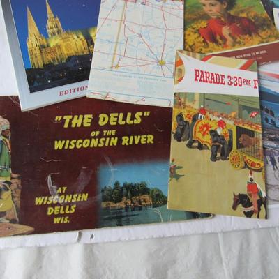 Lot of Travel Pamphlets and Postcards, Some Older