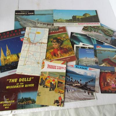 Lot of Travel Pamphlets and Postcards, Some Older