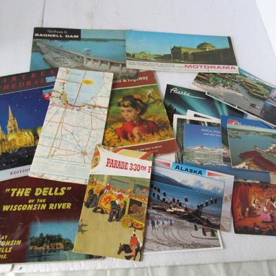 Lot of Travel Pamphlets and Postcards, Some Older