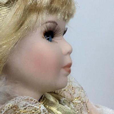 Vintage Seymour Mann Ceramic Doll Angel Gold Dress