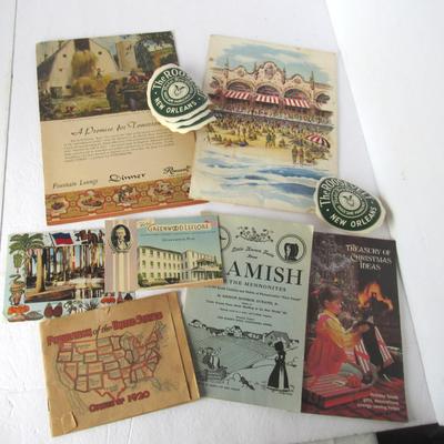 Vintage Roosevelt Hotel Menu and Stickers, Other Pamphlets and More