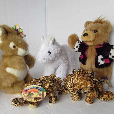 Lot of Stuffed Animals, Dinosaurs Still Have Tags