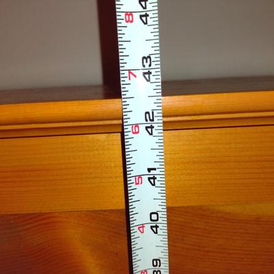 Solid Wood Media Cabinet with Bi-Fold Glass Doors- Approx 73 1/2" Long