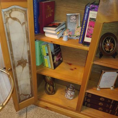 Solid Wood Media Cabinet with Bi-Fold Glass Doors- Approx 73 1/2" Long