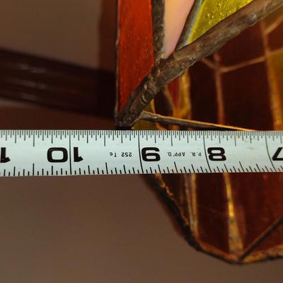 Vintage Stained Glass Hanging Light