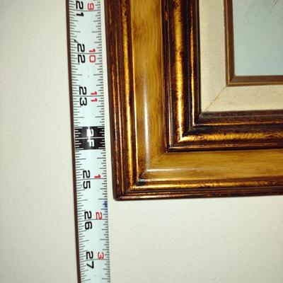 Signed, Framed Seascape Painting- Approx 30" x 25 1/2"