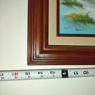 Signed, Framed Seascape Painting- Approx 13" x 15"