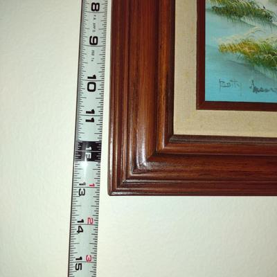 Signed, Framed Seascape Painting- Approx 13" x 15"