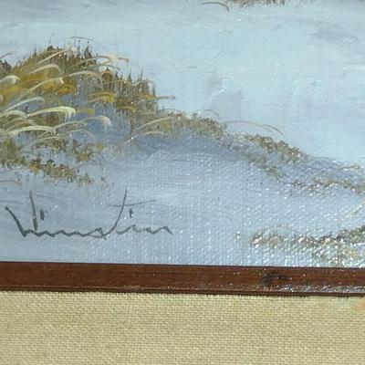 Signed, Framed Seascape Painting- Approx 13" x 15"