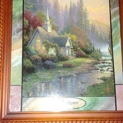 Thomas Kinkade Time for All Seasons Wall Clock with Interchangeable Seasonal Face