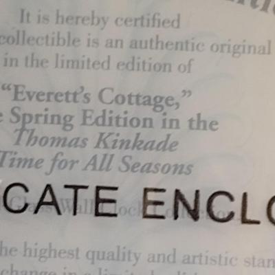 Thomas Kinkade Time for All Seasons Wall Clock with Interchangeable Seasonal Face