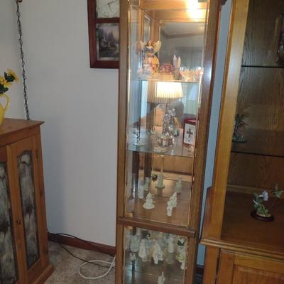 Lighted Curio Cabinet- Approx 16 3/4" x 13" x 72" Tall
