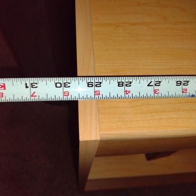 Laminate Wood Finish Short Bookshelf- Approx 29 1/2" x 12" x 28 3/4" (Choice A)