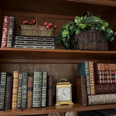 Book collection with decor