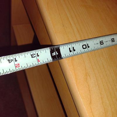 Laminate Wood Finish Short Bookshelf- Approx 29 1/2" x 12" x 28 3/4" (Choice B)