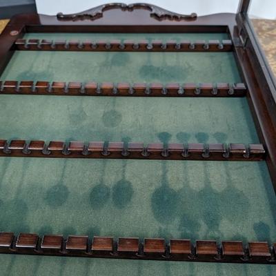Vintage Bombay Spoon Collection Display Cabinet Discolored